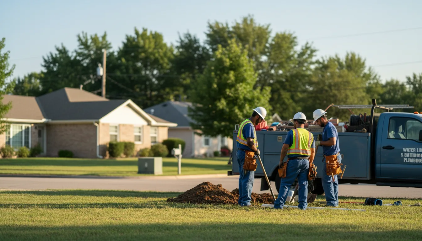 Residential water line and bathroom plumbing service in Aberdeen, MD